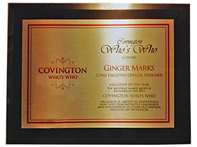 Covington Who's Who Award 2013 to Ginger Marks